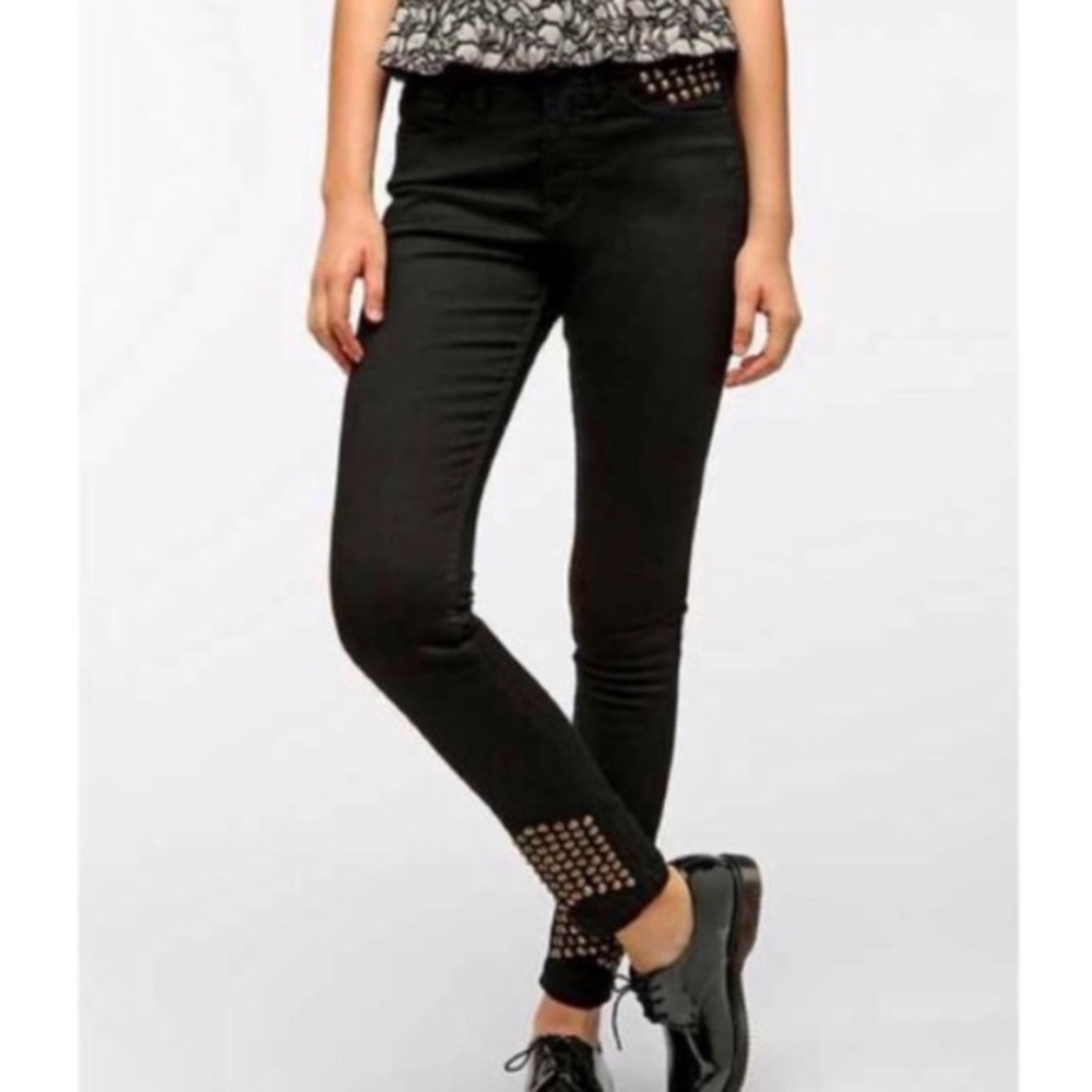 BDG Studded High Waisted Black Jeans
